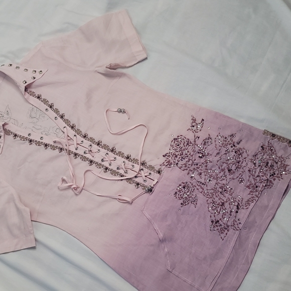 Spice and Roses pink long tunic or short dress sz Small - Picture 6 of 12